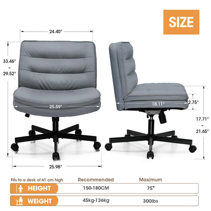 Office Chair with Large Seat, Back Support & Adjustable Height