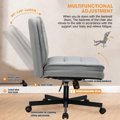 Office Chair with Large Seat, Back Support & Adjustable Height