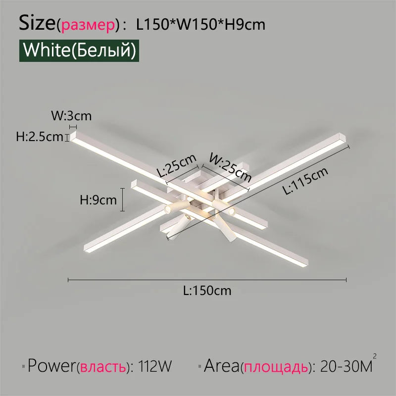 Modern Minimalist Living Room Ceiling Lights Bedroom Long Line lamps LED Chandelier Hall Bedroom Indoor Lighting Decoration
