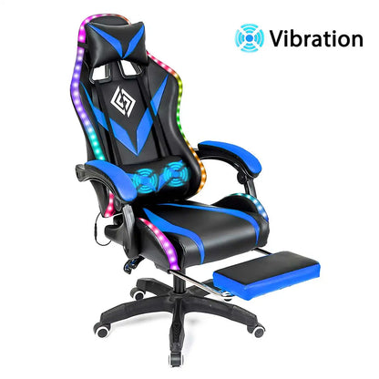 135 Degrees Gaming Chair RGB Light Office Chair Bluetooth Speaker.