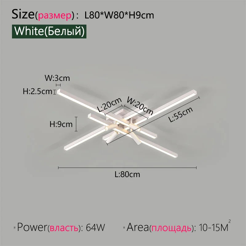Modern Minimalist Living Room Ceiling Lights Bedroom Long Line lamps LED Chandelier Hall Bedroom Indoor Lighting Decoration