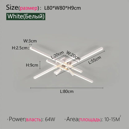 Modern Minimalist Living Room Ceiling Lights Bedroom Long Line lamps LED Chandelier Hall Bedroom Indoor Lighting Decoration
