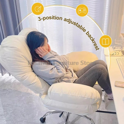 Large Soft Office Chair Home Gaming Computer Sofa Chair with Double Thick Armrest Gamer Comfortable Desk Rolling Swivel Chairs
