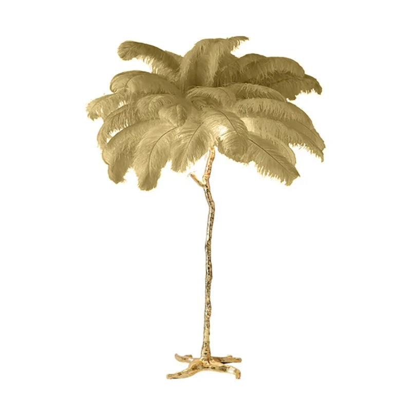 Living Room Sofa Side Floor Lamp  Feather Standing
