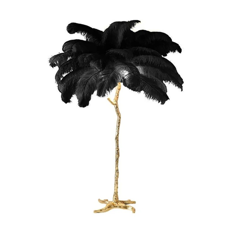 Living Room Sofa Side Floor Lamp  Feather Standing