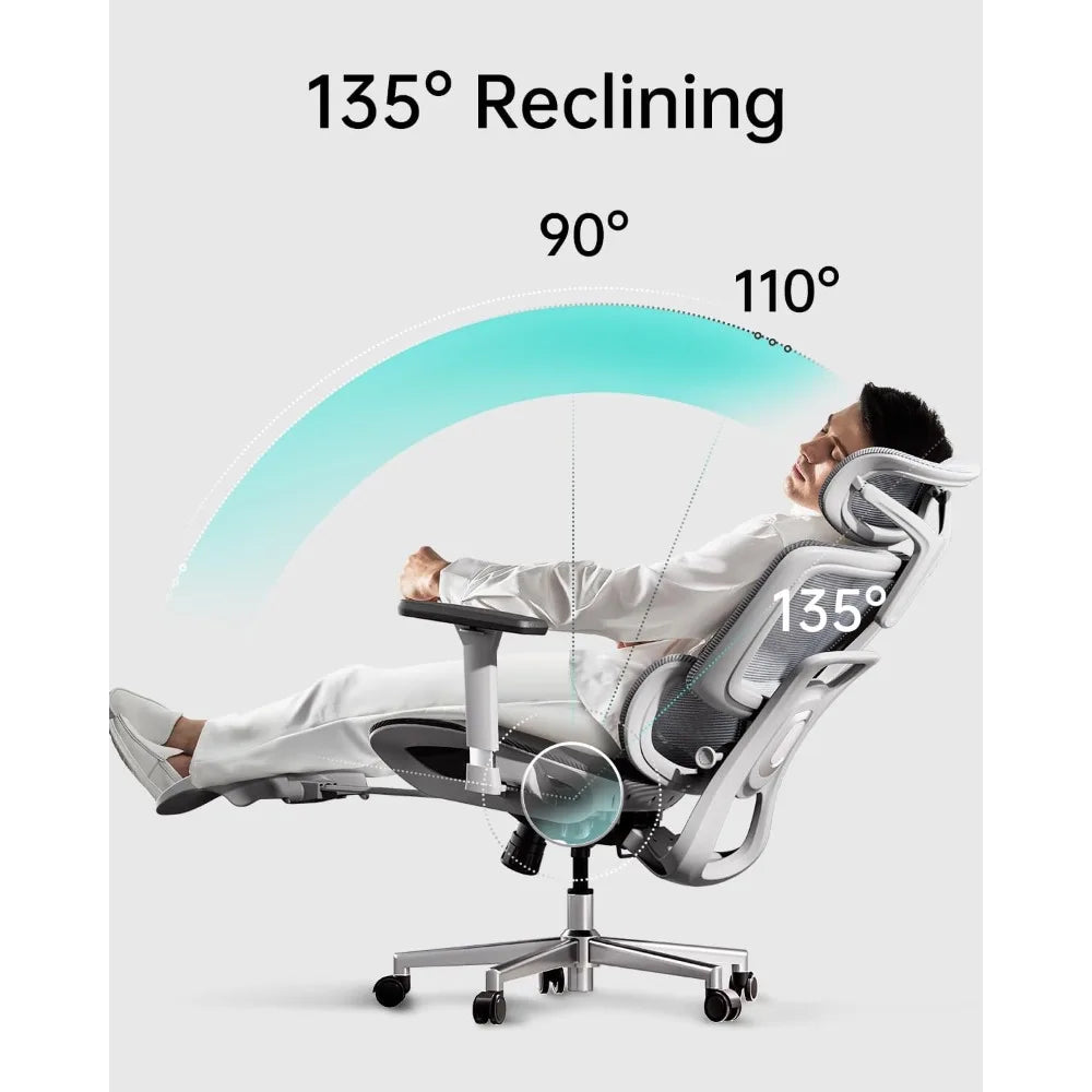 Hbada Ergonomic Office Chair with 3D Adjustable Armrests,
