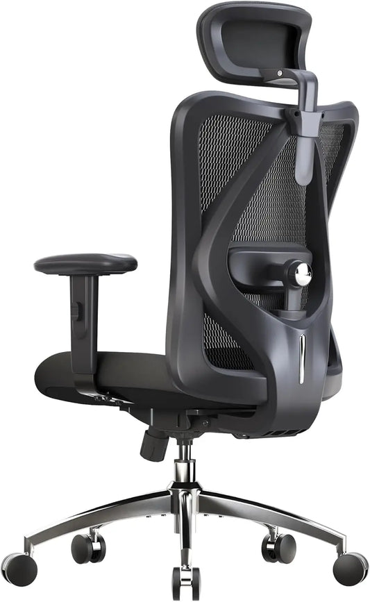 Ergonomic Mesh Office Chair with Adjustable Headrest, Lumbar Support & 2D Armrests, 330lbs Capacity for Home Office