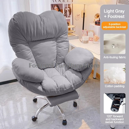 Large Soft Office Chair Home Gaming Computer Sofa Chair with Double Thick Armrest Gamer Comfortable Desk Rolling Swivel Chairs