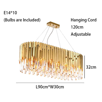 Luxury Gold Ceiling Chandeliers New Dimmable LED Lights