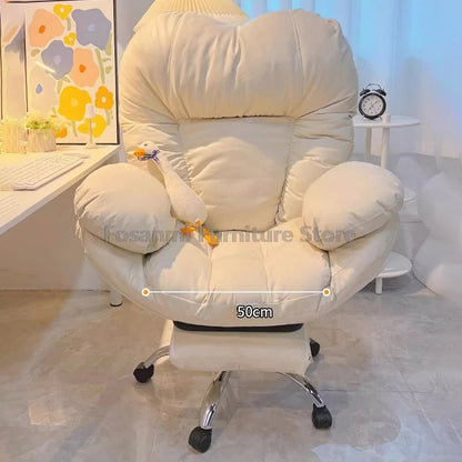 Large Soft Office Chair Home Gaming Computer Sofa Chair with Double Thick Armrest Gamer Comfortable Desk Rolling Swivel Chairs