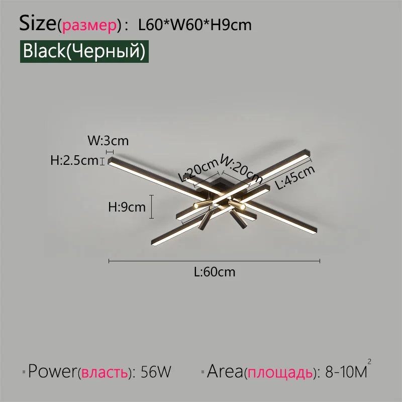 Modern Minimalist Living Room Ceiling Lights Bedroom Long Line lamps LED Chandelier Hall Bedroom Indoor Lighting Decoration