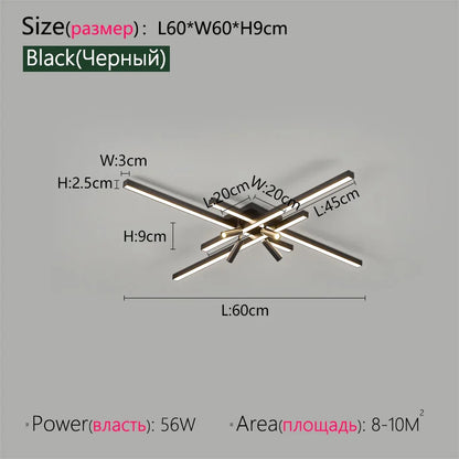 Modern Minimalist Living Room Ceiling Lights Bedroom Long Line lamps LED Chandelier Hall Bedroom Indoor Lighting Decoration