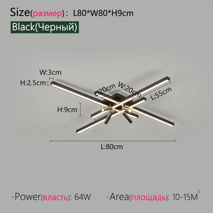 Modern Minimalist Living Room Ceiling Lights Bedroom Long Line lamps LED Chandelier Hall Bedroom Indoor Lighting Decoration