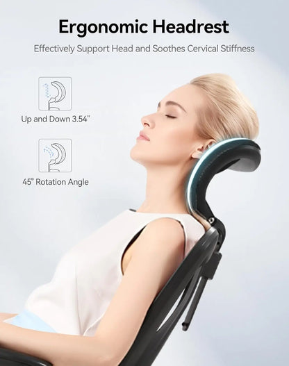 Ergonomic Mesh Office Chair with Adjustable Headrest, Lumbar Support & 2D Armrests, 330lbs Capacity for Home Office