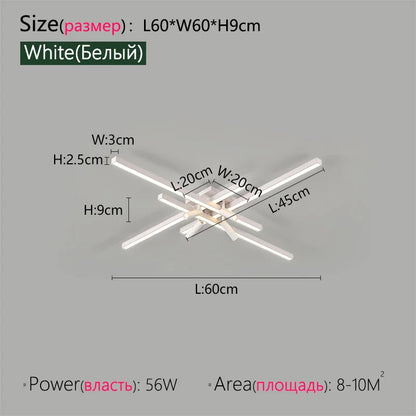 Modern Minimalist Living Room Ceiling Lights Bedroom Long Line lamps LED Chandelier Hall Bedroom Indoor Lighting Decoration