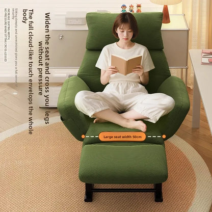 Minimalist Lazy sofa recliner single sofa chair sleepable reclining office lunch break dual-purpose chair computer chair