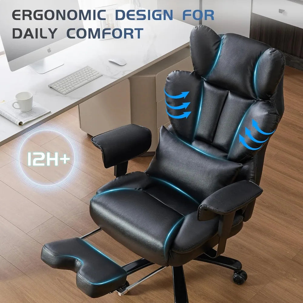 Heavy Duty Executive 700lbs  Office Chair-Wide Seat,Ergono