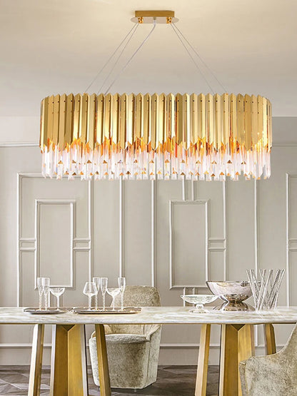 Luxury Gold Ceiling Chandeliers New Dimmable LED Lights