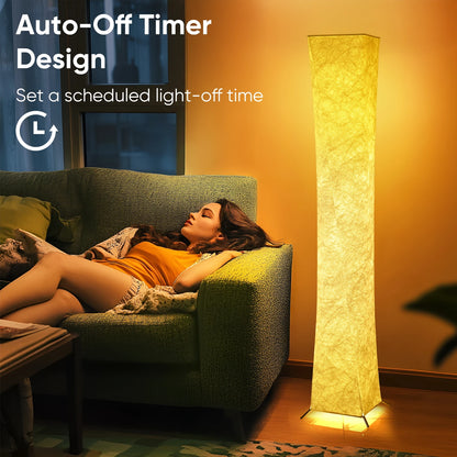 Soft Light Floor Lamp, 52"  Fabric Shade Standing Lamp