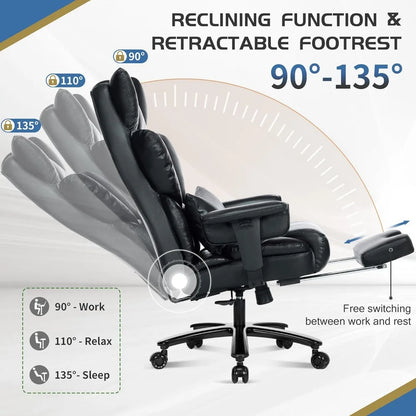 Heavy Duty Executive 700lbs  Office Chair-Wide Seat,Ergono