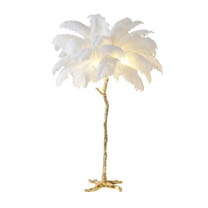 Living Room Sofa Side Floor Lamp  Feather Standing