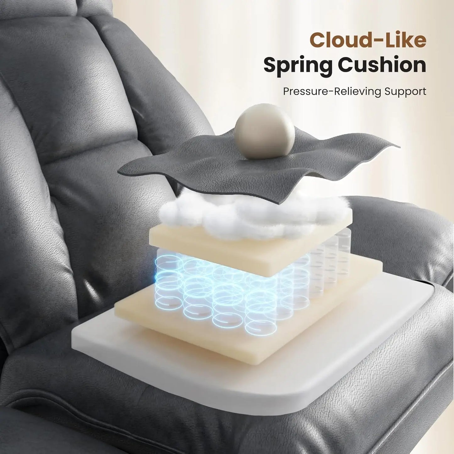 Office Chair, Flip Armrests for Pets & Cross Legged Sitting, Computer Gaming Chair with Foot Re