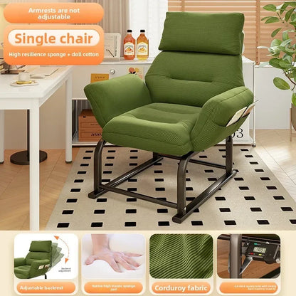 Minimalist Lazy sofa recliner single sofa chair sleepable reclining office lunch break dual-purpose chair computer chair