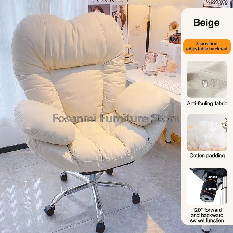Large Soft Office Chair Home Gaming Computer Sofa Chair with Double Thick Armrest Gamer Comfortable Desk Rolling Swivel Chairs