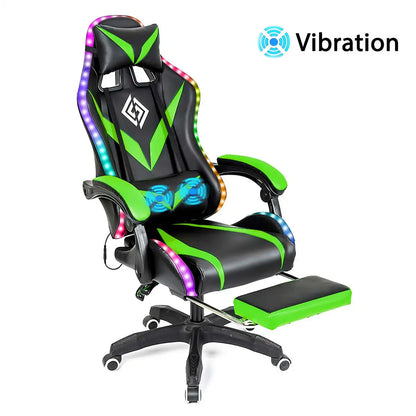135 Degrees Gaming Chair RGB Light Office Chair Bluetooth Speaker.