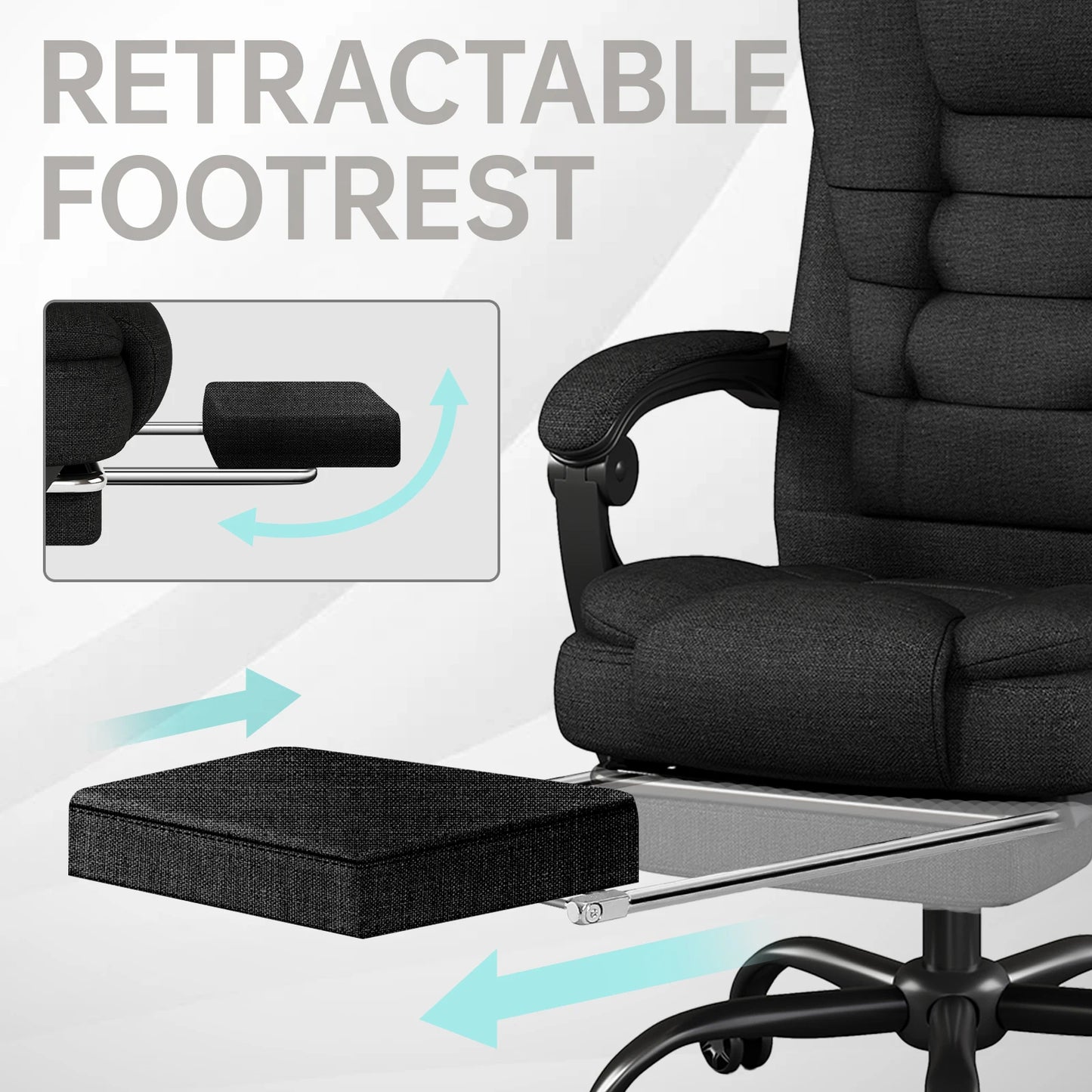 Ergonomic Executive Office Chair - High Back Chair with Headrest