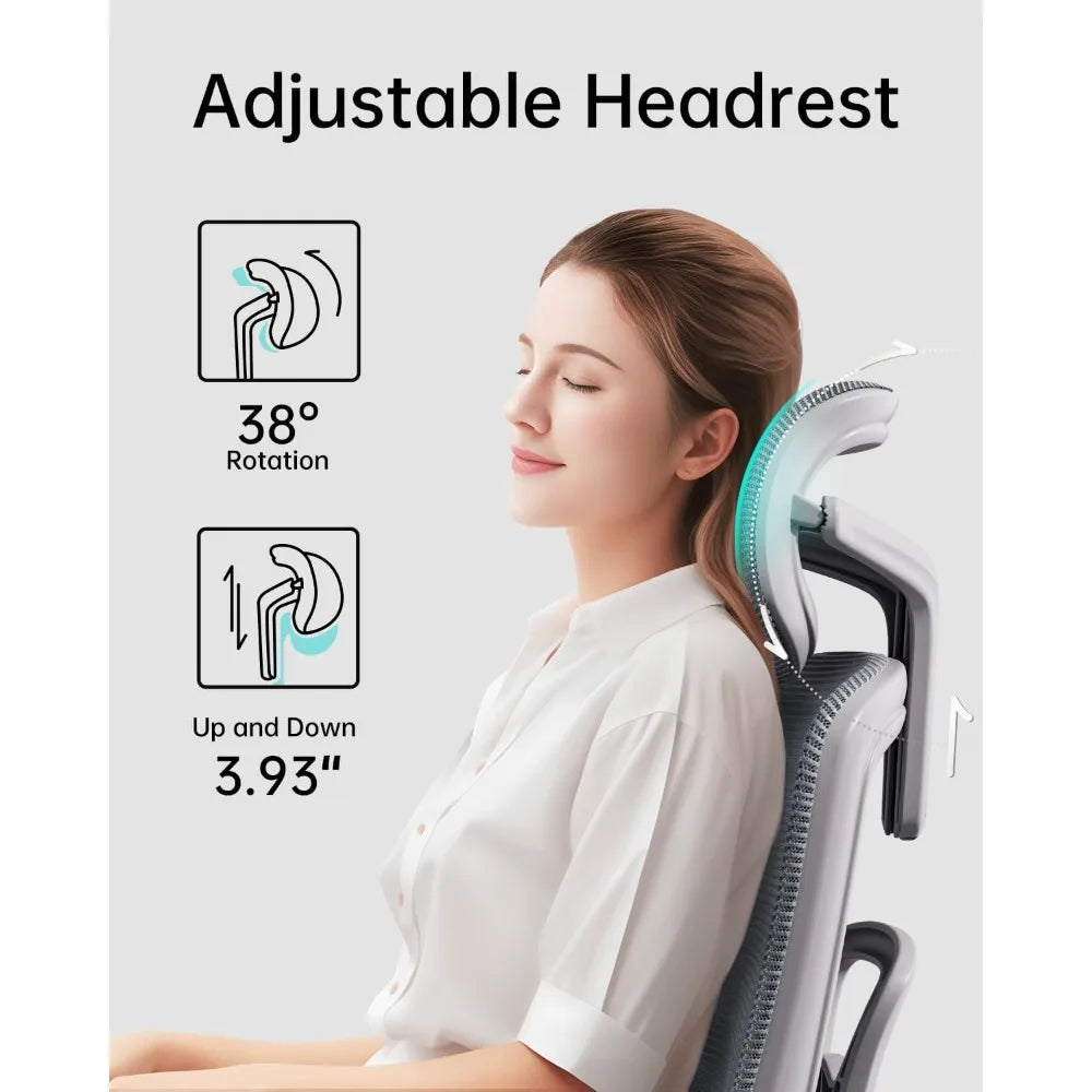 Hbada Ergonomic Office Chair with 3D Adjustable Armrests,