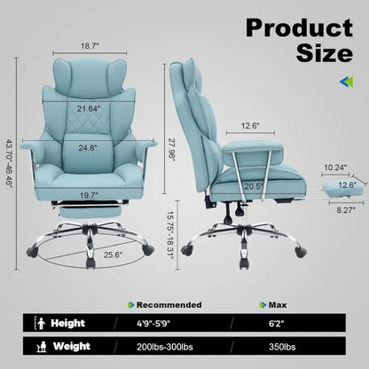 Executive Office Chair with Footrest, Ergonomic High Back Desk Chair