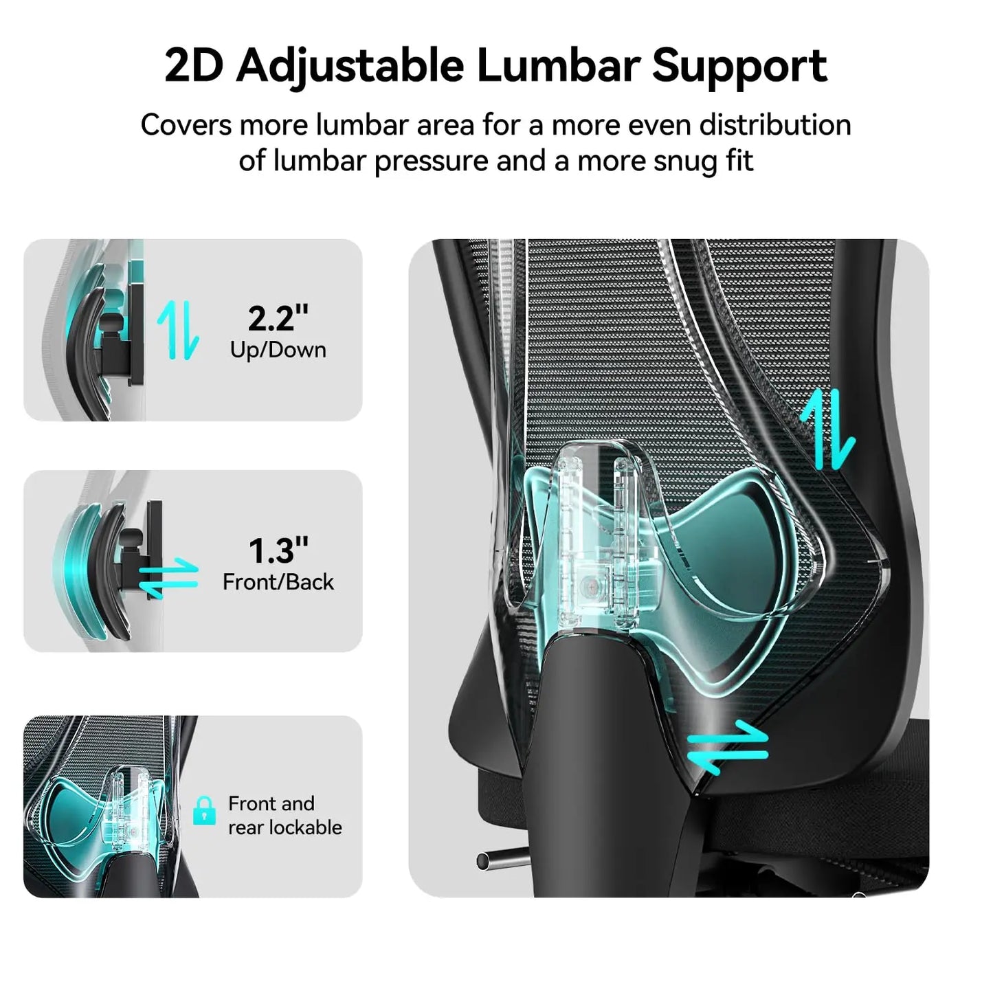 Pro Ergonomic Office Desk Chair with 3D Adjustable Headrest and, Customized