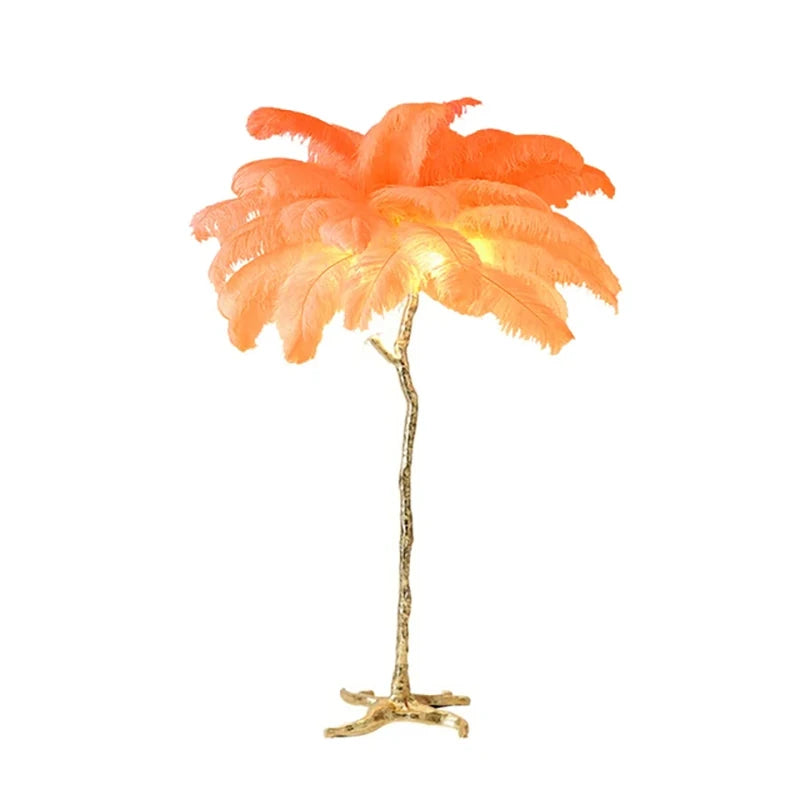 Living Room Sofa Side Floor Lamp  Feather Standing
