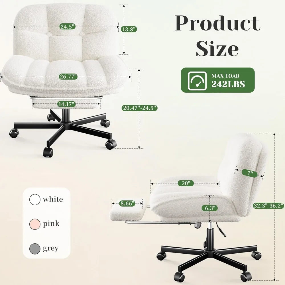 Cross Legged Office Chair with Foot Rest,