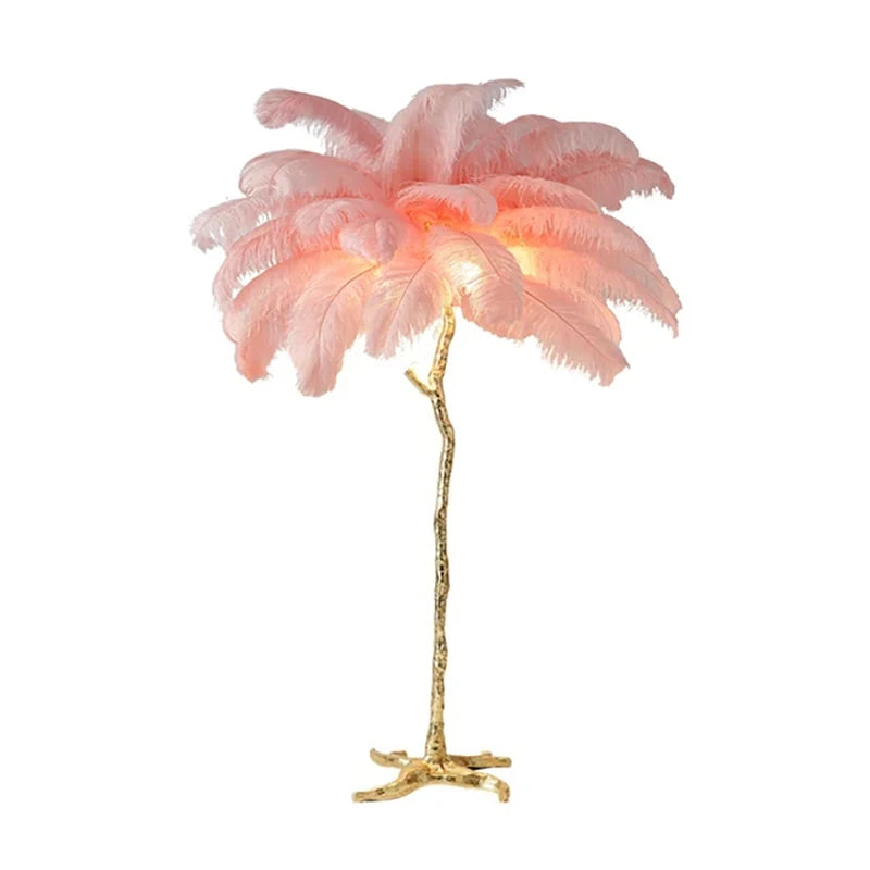 Living Room Sofa Side Floor Lamp  Feather Standing