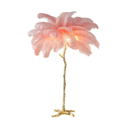 Living Room Sofa Side Floor Lamp  Feather Standing