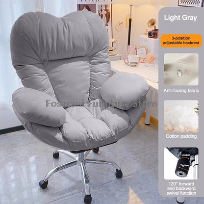 Large Soft Office Chair Home Gaming Computer Sofa Chair with Double Thick Armrest Gamer Comfortable Desk Rolling Swivel Chairs