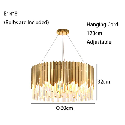 Luxury Gold Ceiling Chandeliers New Dimmable LED Lights