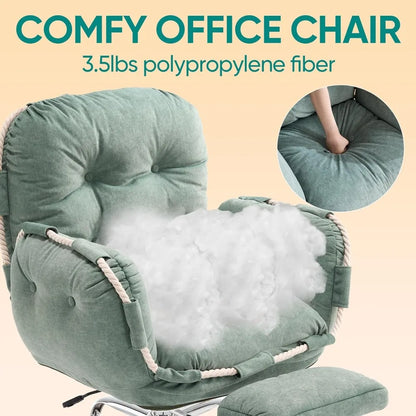 Comfortable Criss Cross Office Chair with Foot Rest Flip Armrests