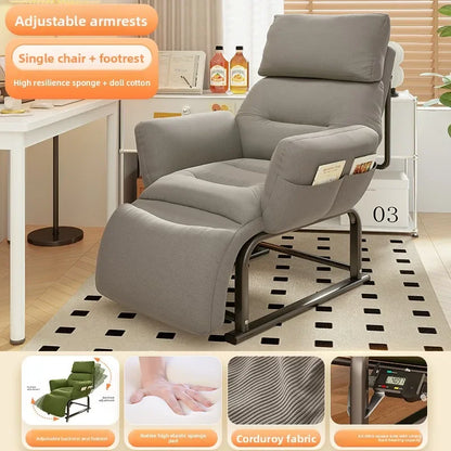 Minimalist Lazy sofa recliner single sofa chair sleepable reclining office lunch break dual-purpose chair computer chair