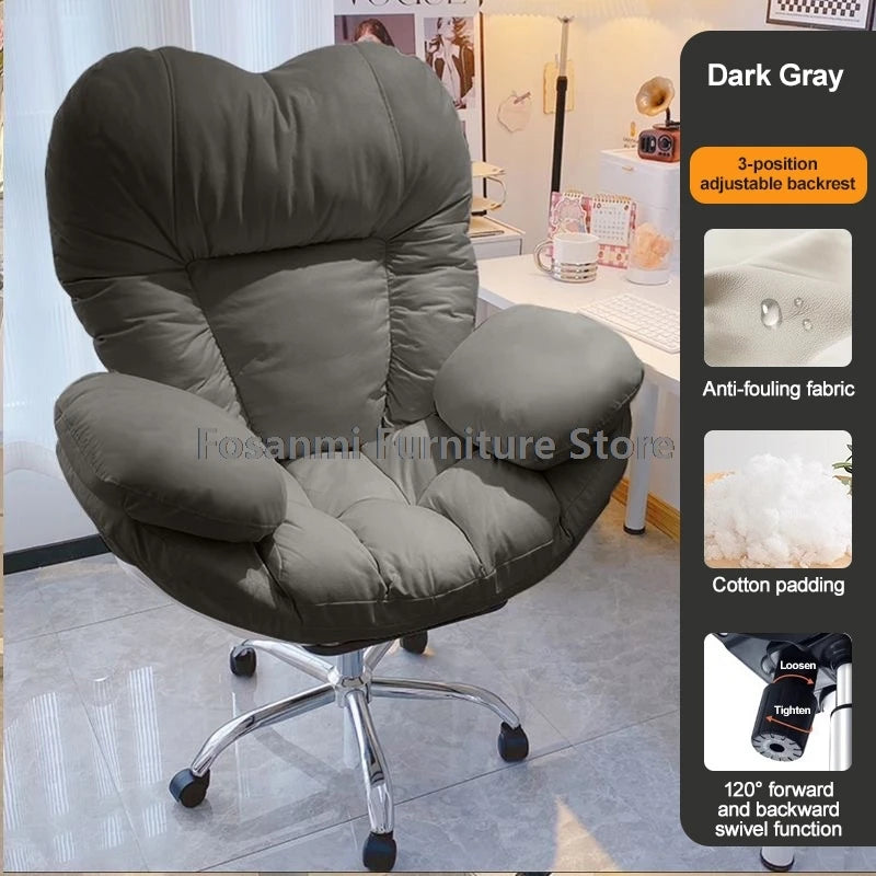 Large Soft Office Chair Home Gaming Computer Sofa Chair with Double Thick Armrest Gamer Comfortable Desk Rolling Swivel Chairs
