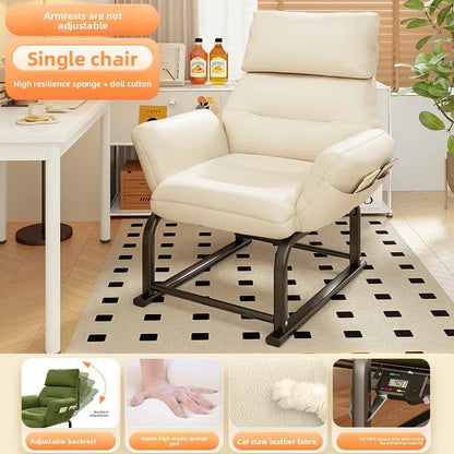 Minimalist Lazy sofa recliner single sofa chair sleepable reclining office lunch break dual-purpose chair computer chair
