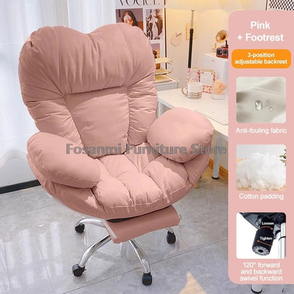 Large Soft Office Chair Home Gaming Computer Sofa Chair with Double Thick Armrest Gamer Comfortable Desk Rolling Swivel Chairs