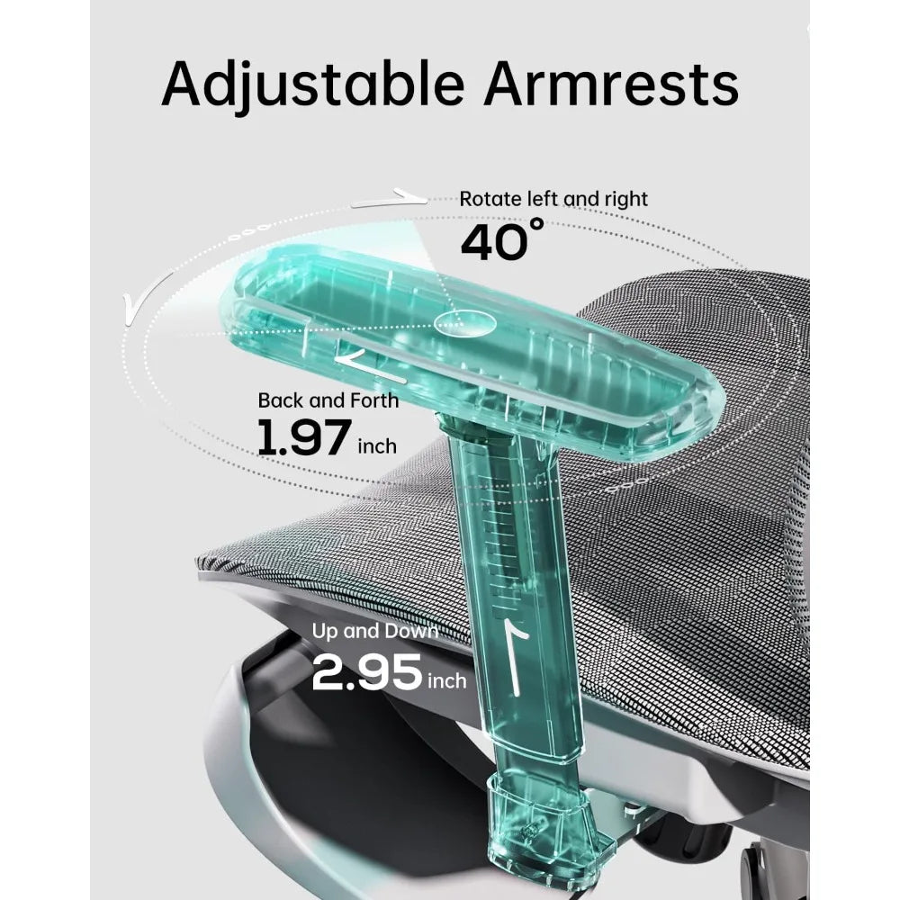 Hbada Ergonomic Office Chair with 3D Adjustable Armrests,