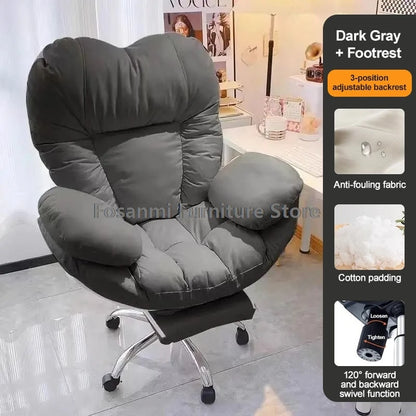 Large Soft Office Chair Home Gaming Computer Sofa Chair with Double Thick Armrest Gamer Comfortable Desk Rolling Swivel Chairs