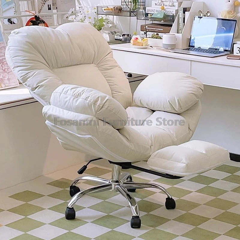 Large Soft Office Chair Home Gaming Computer Sofa Chair with Double Thick Armrest Gamer Comfortable Desk Rolling Swivel Chairs