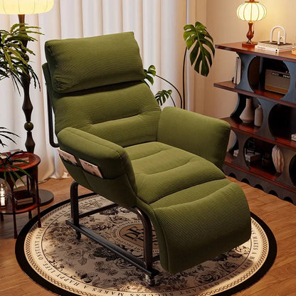 Minimalist Lazy sofa recliner single sofa chair sleepable reclining office lunch break dual-purpose chair computer chair