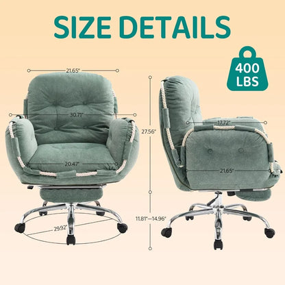 Comfortable Criss Cross Office Chair with Foot Rest Flip Armrests