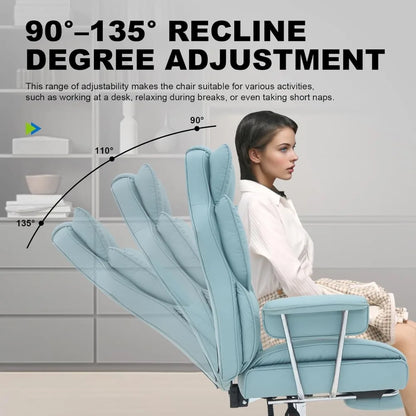 Executive Office Chair with Footrest, Ergonomic High Back Desk Chair